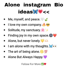 Alone Instagram Bio